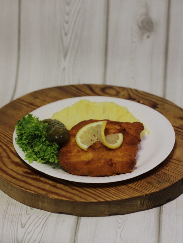 Smažený kuřecí řízek (150g) s bramborovou kaší
